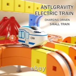 121PCS Trackfusion Magnetic Monorail -Magnetic Train Set for Kids Ages 4-8, Rail