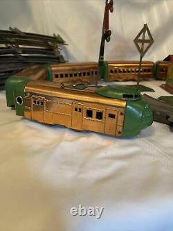 1930s Complete Hafner 7 Copper Train Set with Track & Access. Pre War XX Rare