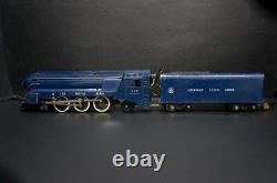 1950'S AMERICAN FLYER 350 ROYAL BLUE TRAIN ENGINE 4-6-2 SET With BOXES TRACK CARS