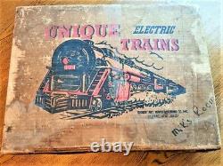 1951 Unique Lines Electric Train Set -Extra Tracks & Booklet, over 80 Years Old