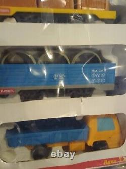 1988 Playskool Express Train Set In Box Car & Tracks. Tested & Works