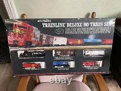 1996 Walthers Burlington Trainline Deluxe Ho Train Set Track & Original Box
