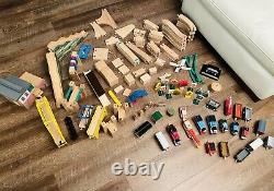 1997 Thomas The Train Wooden 139pc Vintage Set Bump Clickety Clack Swivel Track