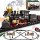 2024 Remote Control Steam Train Set Usb Rechargeable Light Sound Tracks Puzzles