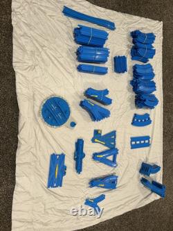 250+ Pc. Blue Train Track Lot TOMY Trackmaster Thomas & Friends
