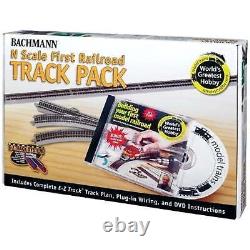 44896 N Scale Straight Model Train Track Set, 47 Piece