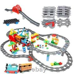 4562 Big Building Blocks LOT Compatible Duplo Train Locomotive Set Railway Track