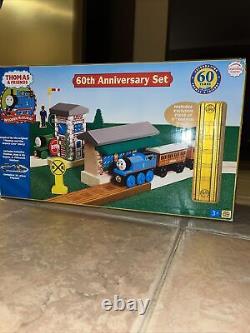 60th ANNIVERSARY THOMAS FRIENDS WOODEN RAILWAY Train SET! NEW