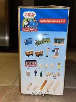 60th ANNIVERSARY THOMAS FRIENDS WOODEN RAILWAY Train SET! NEW