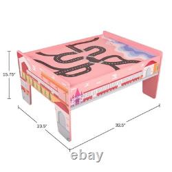 75PC Wooden Train Set with Train Table Wooden Train Track Set Kids Toy