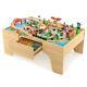 84pcs Wooden Train Track Toy Set Gift Kids Withreversible And Detachable Tabletop