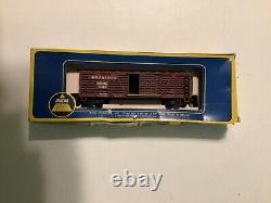 AHM HO Scale Electric Train Set 1980s track, 2 engines, 6 cars, power pack