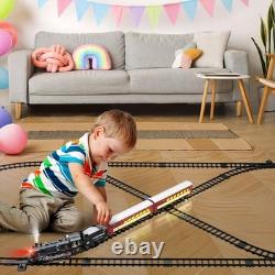 Alloy Remote Control Train Sets with Steam Locomotive, Light Up Cars and Tracks Alloy Remote Control Train Sets with Steam Locomotive, Light Up Cars and Tracks