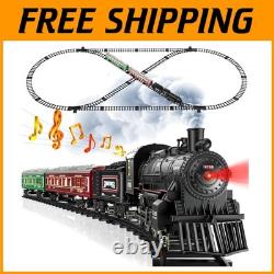 Alloy Train Set with Multiple Track Configurations, Lights & Sound for Ages 4-10