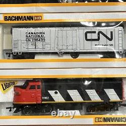 BACHMANN HO Train Set'CN Hustler' Complete Vintage, with Transformer, Track, Cars