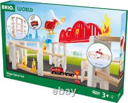 BRIO World 36114 Mega Spiral Set Wooden Railway Multi-Level Track Toy Train Set