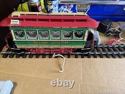 Bachman 90054 G Christmas Train And Trolley Sets 1990 With 400 Ft Of Track