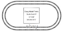Bachmann E-Z Track HO Scale Double Oval #17 Basic Train Track Set 44 X 89