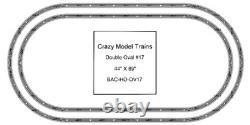 Bachmann E-Z Track HO Scale Double Oval #17 Basic Train Track Set 44 X 89