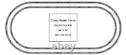 Bachmann E-Z Track HO Scale Double Oval #18 Basic Train Track Set 44 X 98