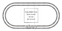Bachmann E-Z Track HO Scale Double Oval #18 Basic Train Track Set 44 X 98