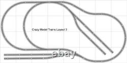 Bachmann E-Z Track Train Layout #003 Train Set HO Scale 4' X 8' Wire Switches