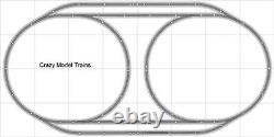 Bachmann E-Z Track Train Layout #004D Train Set HO Scale 4' X 8' DCC Switches