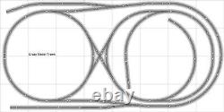 Bachmann E-Z Track Train Layout #014D Train Set HO Scale 4' X 8' DCC Switches