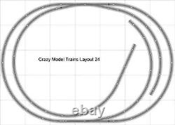 Bachmann E-Z Track Train Layout #024 Train Set HO Scale 5' X 7' Wire Switches