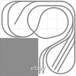 Bachmann E-Z Track Train Layout #025 Train Set HO Scale 8' X 8' L Wire Switches