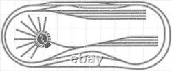 Bachmann E-Z Track Train Layout #030D Train Set HO Scale 5' X 12' DCC Switches