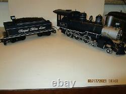 Bachmann G Scale Royal Blue Train Set 90016 Loco/tender/2 Cars Complete
