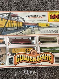 Bachmann Golden Spike HO Electric Train Set, Vintage & Sealed. 100+ piece 40-175