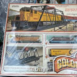 Bachmann Golden Spike HO Electric Train Set, Vintage & Sealed. 100+ piece 40-175
