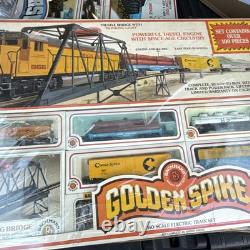 Bachmann Golden Spike HO Electric Train Set, Vintage & Sealed. 100+ piece 40-175