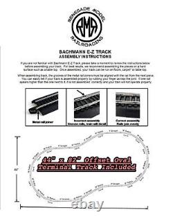 Bachmann HO Scale Nickel Silver EZ Track 44 X 82 Offset Oval Set Model Train