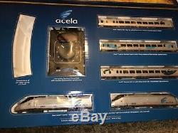 Bachmann HO Scale RTR Amtrak Acela 5 Piece Passenger Train Set No Tracks