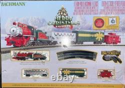 Bachmann N Scale Merry Christmas Express Train Set With4 Extra 5 Straight Track