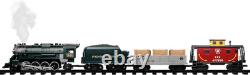 Battery-Operated Pennsylvania Flyer Freight Toy Train Set with Bluetooth, Locomo