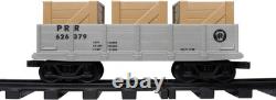 Battery-Operated Pennsylvania Flyer Freight Toy Train Set with Bluetooth, Locomo
