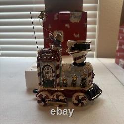 Blue Sky Clayworks Express Train Set Tealight Holder Christmas 3pc Train & Track