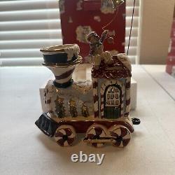 Blue Sky Clayworks Express Train Set Tealight Holder Christmas 3pc Train & Track