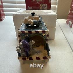 Blue Sky Clayworks Express Train Set Tealight Holder Christmas 3pc Train & Track