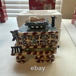 Blue Sky Clayworks Express Train Set Tealight Holder Christmas 3pc Train & Track