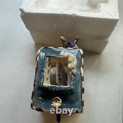 Blue Sky Clayworks Express Train Set Tealight Holder Christmas 3pc Train & Track