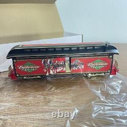 Budweiser Express HO Gauge Train Steam Loco& Tender Clydesdale Car Tracks Set