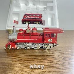 Budweiser Express HO Gauge Train Steam Loco& Tender Clydesdale Car Tracks Set