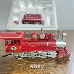 Budweiser Express HO Gauge Train Steam Loco& Tender Clydesdale Car Tracks Set