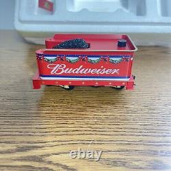 Budweiser Express HO Gauge Train Steam Loco& Tender Clydesdale Car Tracks Set