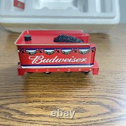 Budweiser Express HO Gauge Train Steam Loco& Tender Clydesdale Car Tracks Set